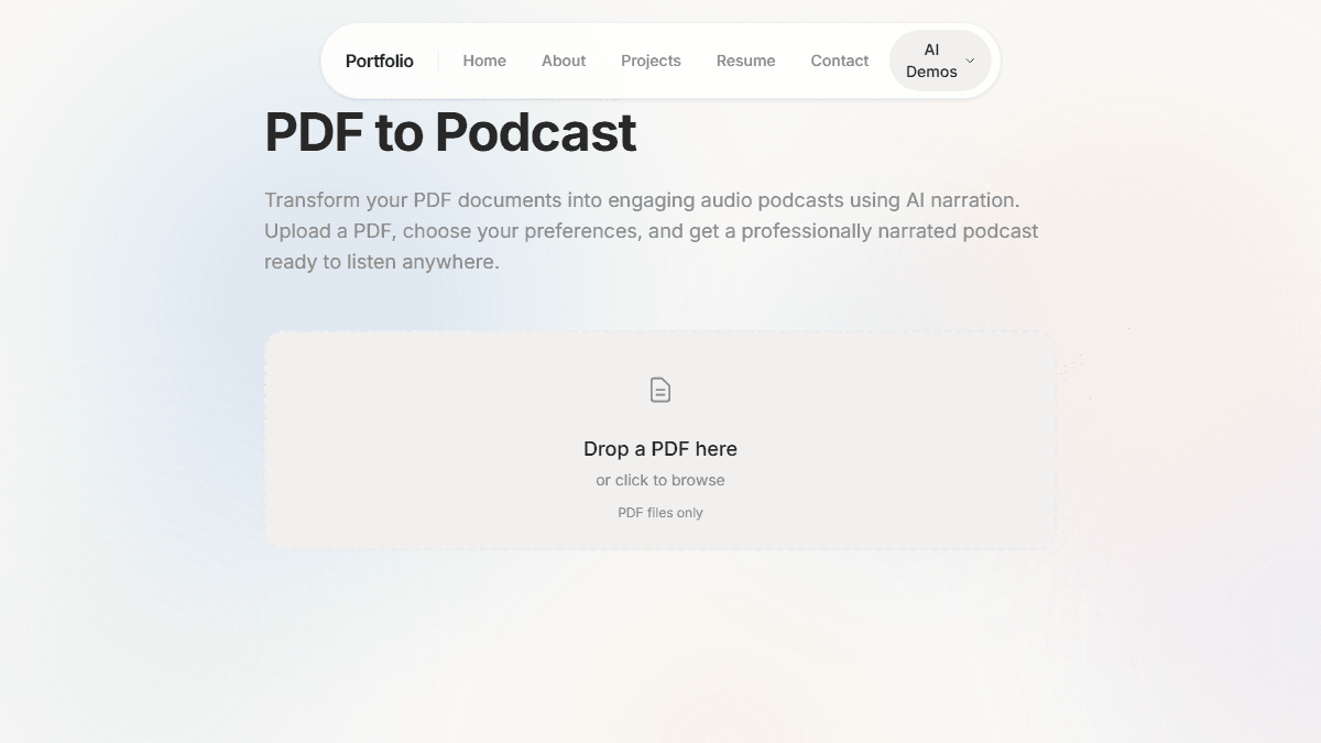 PDF to Podcast Generator (Learning Project)